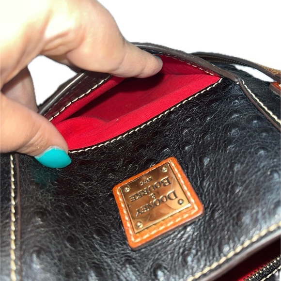 Dooney & Bourke Handbag, Ostrich Lexington Crossbody - Black  Dooney & Bourke Ostrich Lexington Shoulder Bag, Black